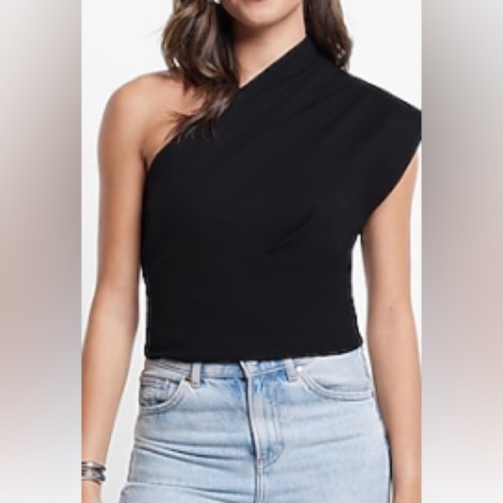 Express XS One Shoulder Cropped Top